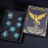 KERWELLSI Cat DND Dice Set, 7pcs Liquid Core Role Playing