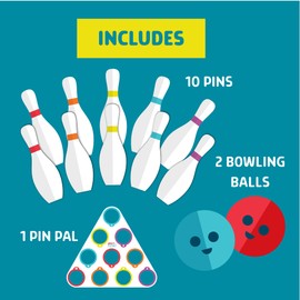 Chuckle & Roar - 10 Pin Bowling Set - New Family Game Night Staple - Easy Setup and cleanup - Great for Indoor Game time - Ages 3 and up