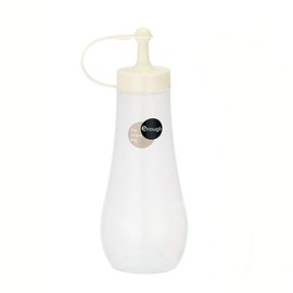 JapanBargain, Japanese Squeeze Bottle Squirt Condiment Bottle Oil Bottle Soy Sauce Dispenser Vinegar Pot for Kitchen Made in Japan, 8oz, Beige Color Cap (10)