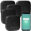 VisorTech Set of 5 Compact WLAN Design Smoke Detectors with