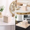 KINGFOM Leather Tissue Box Cover – Square Modern PU Leather