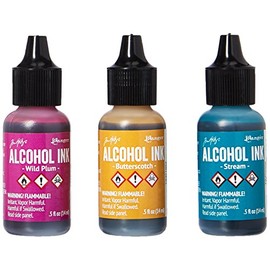 Ranger AAI-19787 Adirondack Alcohol Ink 1/2-Ounce, 3-Pack, Nature Walk, Wild Plum/Buttrscotch/Stream