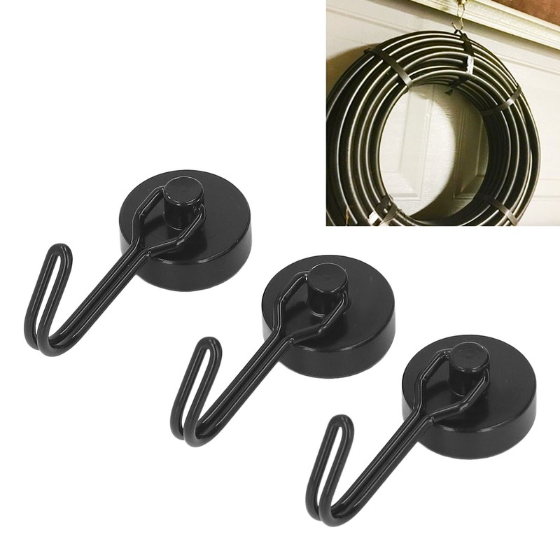 6Pcs Magnetic Hook 180° Rotation 0‑8kg Strong Neodymium Magnet for
