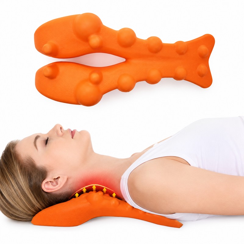 Neck Stretcher for At-Home Relaxation – Rubber Support & Trigger