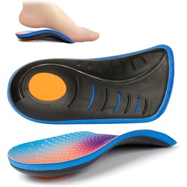Plantillas Ortopédicas para el Dolor de Arco 43/44, Plantillas Ortopédicas para Fascitis Plantar, Soporte de Arco Alto de 3/4 de Longitud, Almohadillas para Aliviar el Dolor de Arco para Hombres y Mujeres