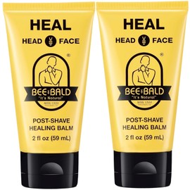 Bee Bald- Bálsamo curativo para después del afeitado HEAL para hombres, calma y alivia inmediatamente la piel dañada, trata los granitos y el enrojecimiento.