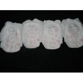 PURA 4 sample PURA Chlorine FREE Disposable Diapers pull-ons (41+Lbs) Size 8.
