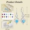 Rocayi Heart Aquamarine Earrings 925 Sterling Silver Infinity Dangle Drop
