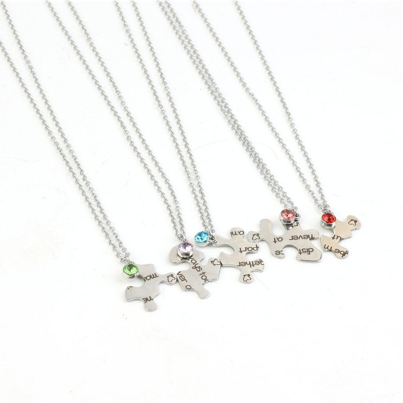 Ximerinf BFF Necklace for 5 6 Stainless Steel Friendship Puzzle