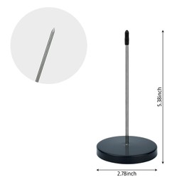 3 Pack Ticket Spike, Receipt Spike Holder, Metal Bill Holder for Restaurant, Kitchen, Office, Hotel(Black) (3)