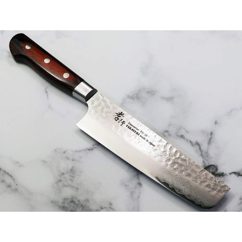 Sakai Takayuki V Gold No. 10 Damascus 33-Layer Hammered Nakiri