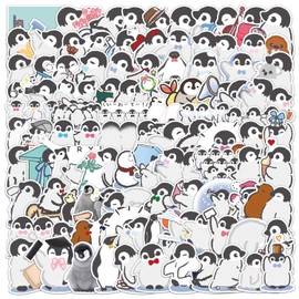Penguin Stickers 100 Pack Laptop Stickers,Vinyl Waterproof Stickers for Water Bottles Skateboard Scrapbook Bike Computer,Phone,-Graffiti Stickers Pack for Teens Girls Kids Adults(Animal)
