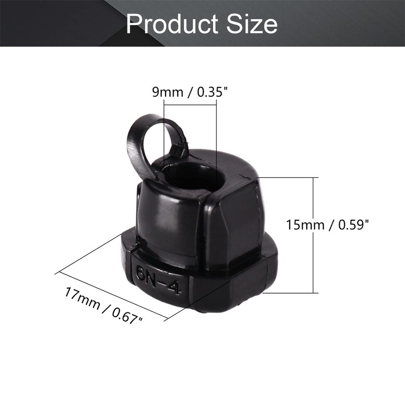 Fielect Round Cable Wire Strain Relief Bush Grommet Round Strain