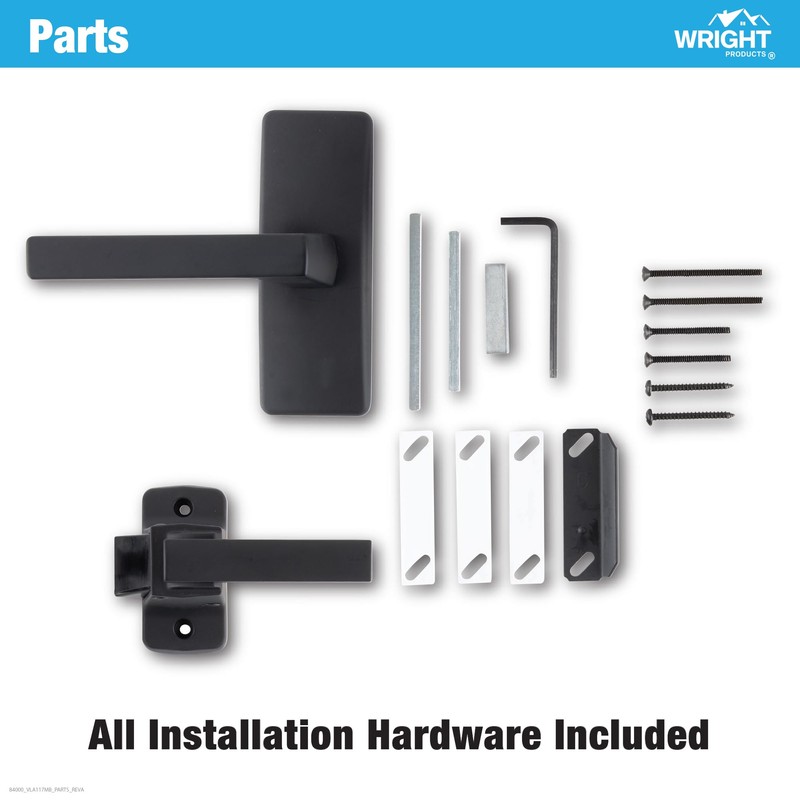 Wright Products Contemporary Lever Latch with No Lock Out Feature,