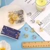 SUNNYCLUE 1 Box 80Pcs Stud Earring Findings with Loop Ear