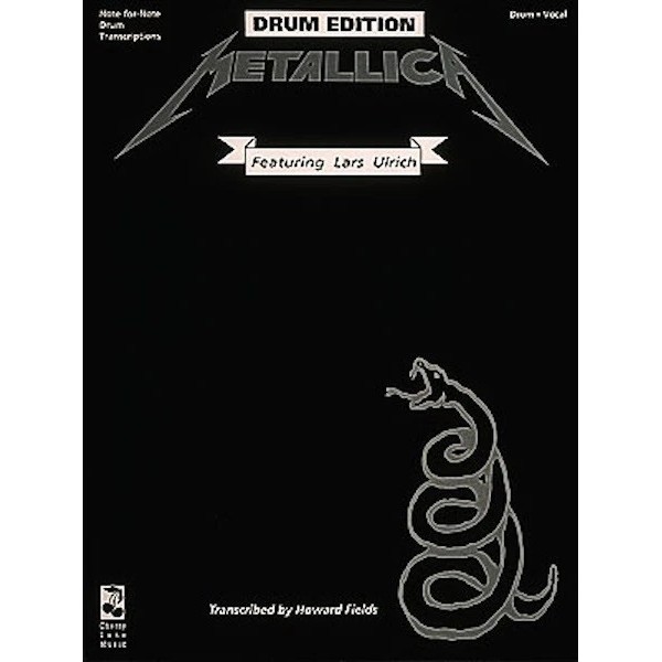 Metallica Black Drum Sheet Music Lars Ulrich Metal Rock 12
