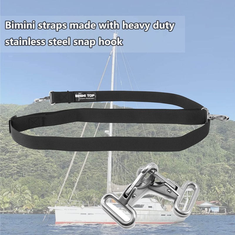 Adjustable Bimini Top Straps,Marine Awning Webbing Straps with Stainless Stee