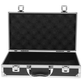 Operitacx Werkzeugkasten Fall Mehrzweckwerkzeug Instrumentenkoffer klein werkzeugkoffer besteck kinderküche Tragbare Box aus Aluminiumlegierung. Tragetasche Koffer tragen Black