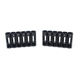 Storacell AA Battery Storage Caddy, Black, Holds 6 Batteries (2 Pack) (Not Included)