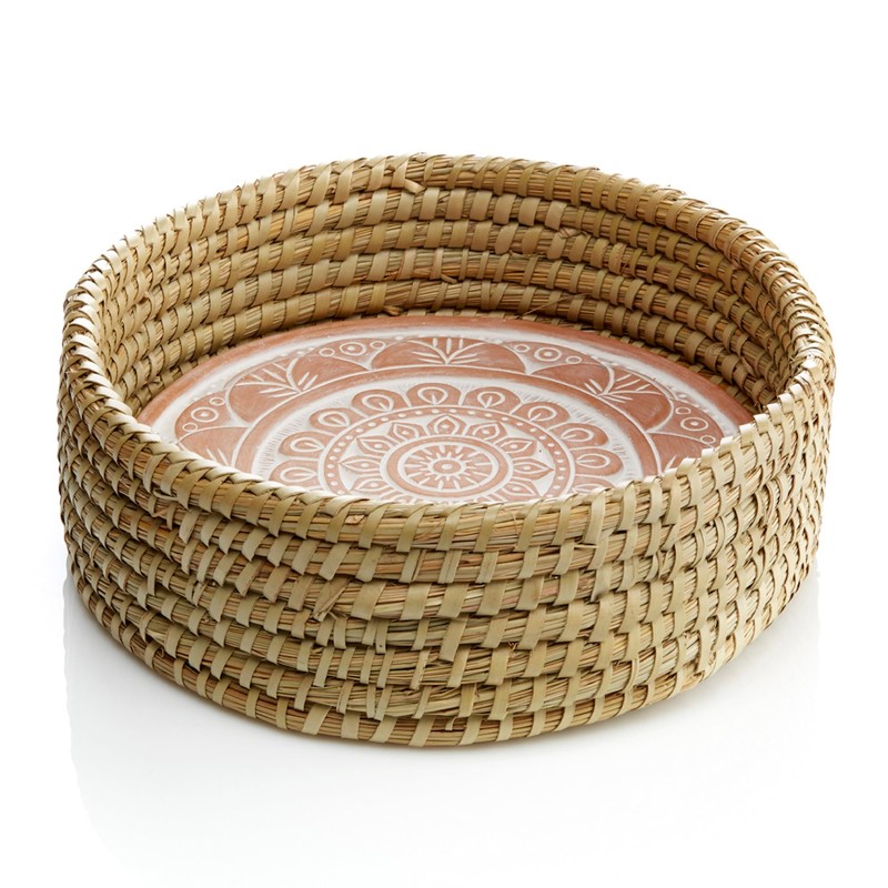 Bread Basket with Terracotta Warmer, Bread Basket for Serving, Sized