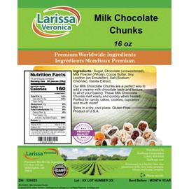 Milk Chocolate Chunks (16 oz, ZIN: 526523) - 3 Pack