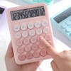 Xtahdge Desktop Calculator 12 Digits Large LCD Display Large Round