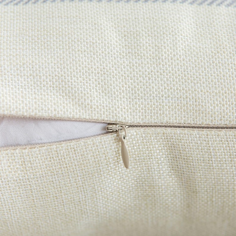 Set of 2 Cushion Covers, Linen Decorative Cushion Cover, Striped