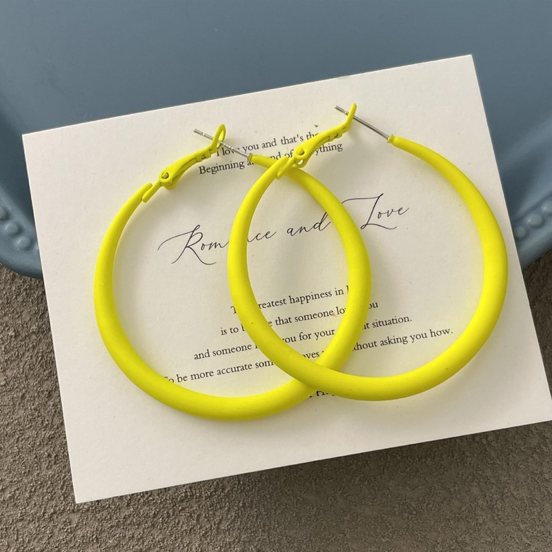 3 pairs of fashionable large round women's earrings, exaggerated European