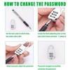 Bymivofun Pack of 8 Combination Lock, Mini Padlock, 3-Digit Combination