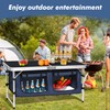 Camp Field Camping Folding Aluminum Table with Adjustable Legs for