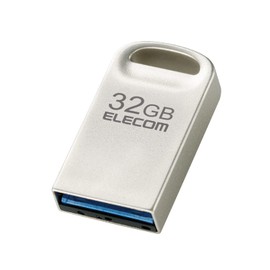 Elecom MF-SU3A032GSV USB Memory, 32 GB Compatible with USB 3.2 (Gen1), Ultra Small, Silver