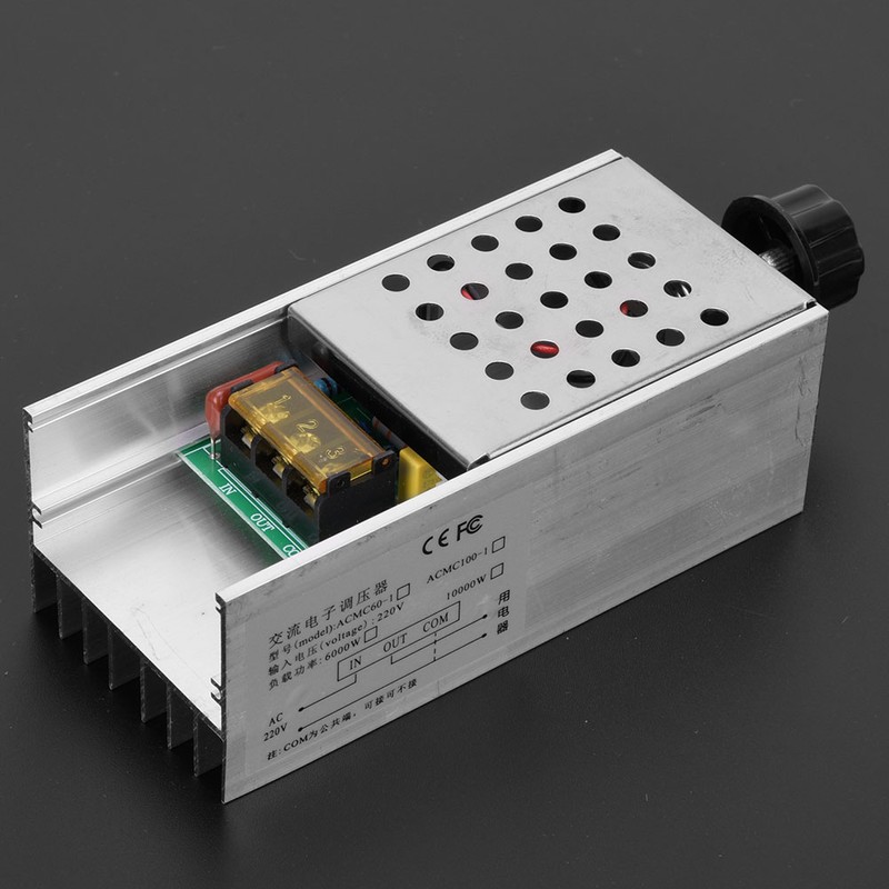 6000W SCR AC Electronic Voltage Regulator Speed Control Dimming Thermostat