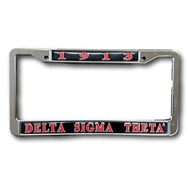 Delta Sigma Theta Black License Frame Car Plate