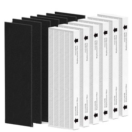 LSGTT 6+6 Pack Enhanced Aera-Max 100 True H13 HEPA Carbon Pre Filters Replacement for Compatible with Fellowes Aera-Max Air Purifiers 90 100 DX5 & DB5 9287001 9324001