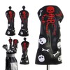 Wood Golf Club Covers - Golf Headcovers Protector Skeleton Pattern