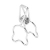 100pcs Binder Clip Hollow Cartoon Bear Long Tail Metal Paper