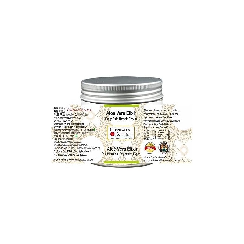 Greenwood Essential Elixir Puro De Aloe Vera (Gel) Reparación Diaria