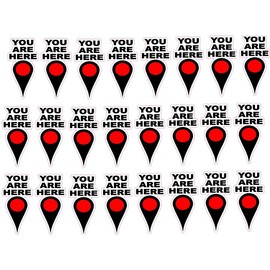 StickerTalk You are Here Pointer Stickers, 0.5 in. by 1 in.