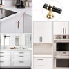 Rergy Cabinet Handles Drawer Pulls and Knobs, 10Pack Black and