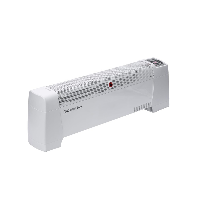 Comfort Zone Baseboard Space Heater with Digital Thermostat, Electric, Dent-Proof