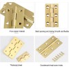 4 Pcs,Solid Brass Butt Hinge,Small Brass Hinges Door Hinges,Folding Butt