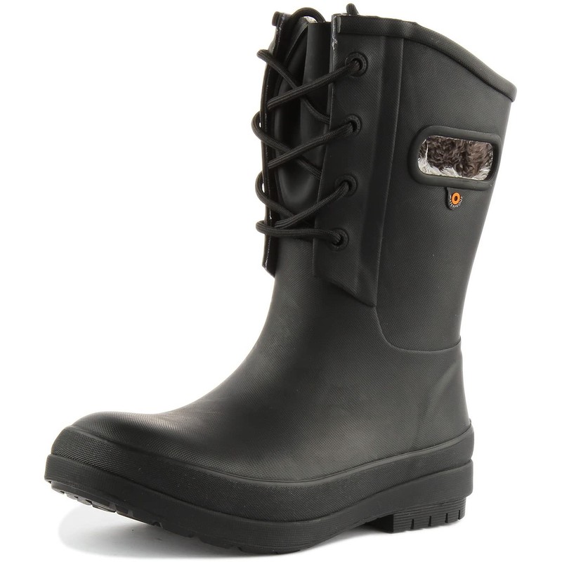 Bogs Women's Amanda II Lace Snow Boot, Black, 7