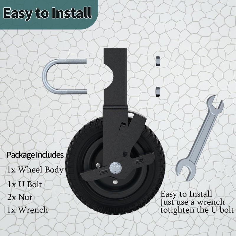 Lygoeege Tube Gate Wheel Under Mount Gate Caster, Prevent the