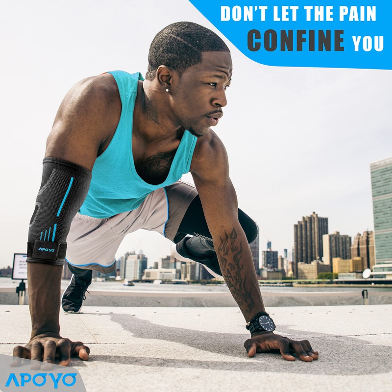 APOYO Elbow Brace for Tendonitis and Tennis Elbow, Compression Sleeve