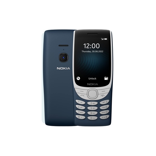 Nokia 8210 Feature Phone with 4G Connectivity, Large Display, Built-in MP3 Player, Wireless FM Radio and Classic Snake Game (Dual SIM) - Blue
