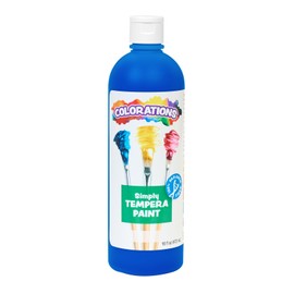Colorations Paraben-Free Tempera Paint for Kids - Blue, 16 Ounce Bottle, Non-Toxic and Made in The USA