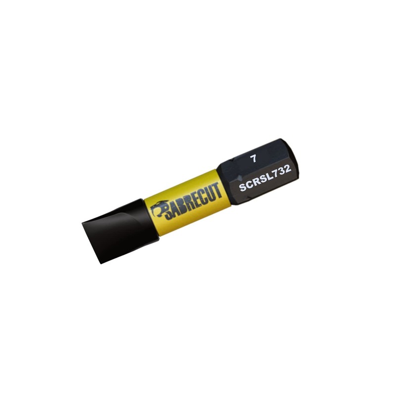 5 x SabreCut SCRSL732_5 32mm SL7 Slotted Magnetic Impact Screwdriver