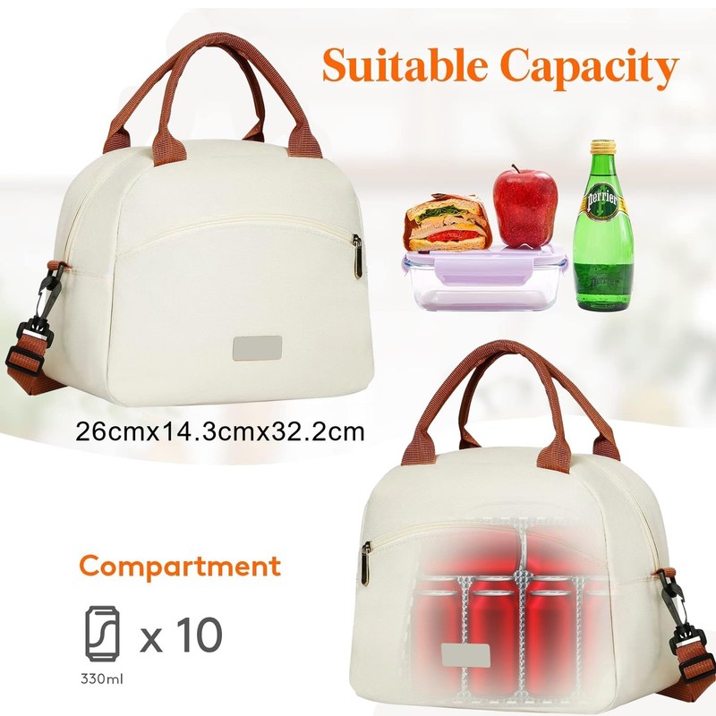 Bolsa del Almuerzo, TAVZEW Hielera Reutilizable de Doble Cubierta, Tela