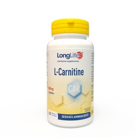 LongLife® L-Carnitine | Integratore di L-carnitina da 500mg | Derivato aminoacidico | Integratore alimentare | Fino a 2 mesi di trattamento | 60 capsule | Senza glutine e doping free