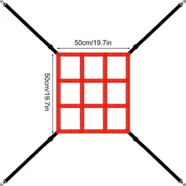 Coehaopike Baseball Strike Zone Target-Adjustable Throwing Pitching Hitting Batting Catching Practice Target,Baseball Practice Net, Attachment Strap for Hitting Batting Catching (Red 9)